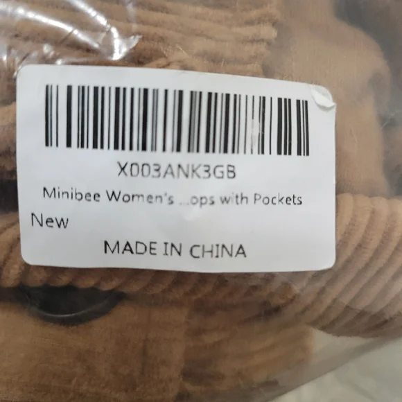 Nwot Minibee Brown Corduroy Jacket/ Shacket - Picture 6 of 9